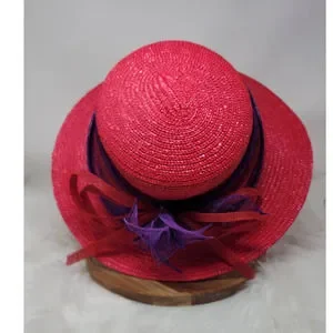 Something Special Red Hat Ladies Fedora Hat Red/Purple Accent Something special red hat - Gem main image 3